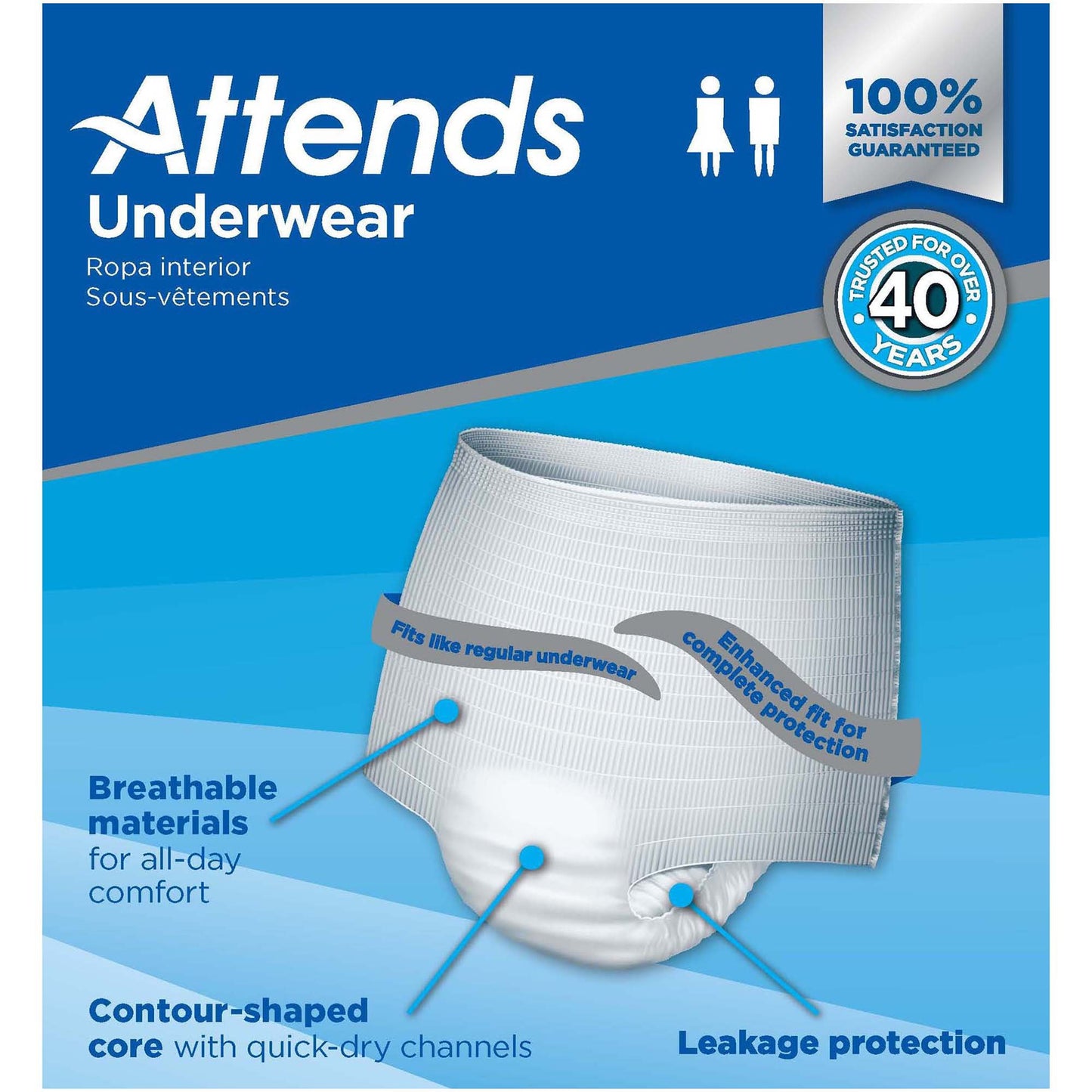 Attends® Extra Absorbency Underwear, Medium AP0720