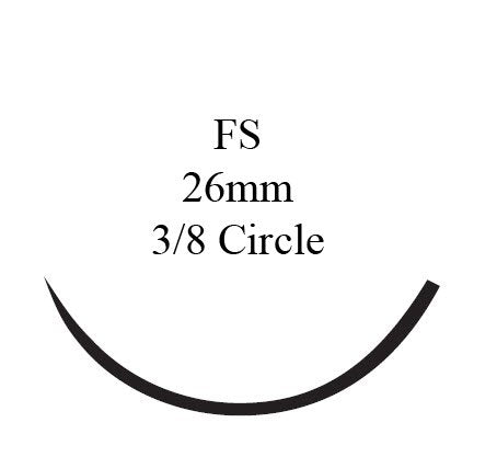 Nonabsorbable Suture with Needle Ethilon™ Nylon FS 3/8 Circle Reverse Cutting Needle Size 2-0 Monofilament - 664H