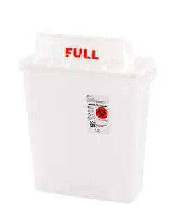 SharpStar™ In-Room™ Multi-purpose Sharps Container, 3 Gallon, 16½ x 13¾ x 6 Inch 8536SA