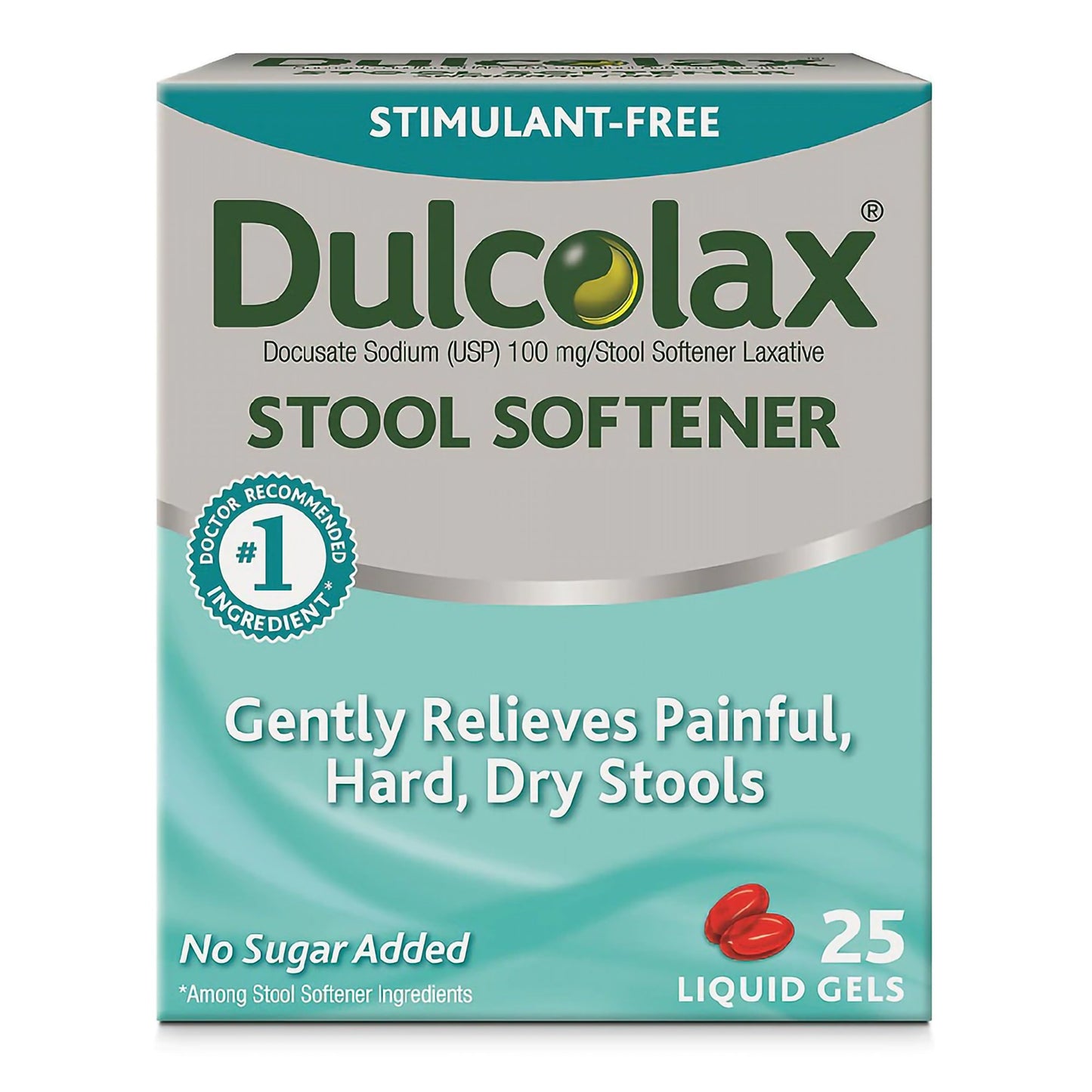 Stool Softener Dulcolax® Gelcap 25 per Box 100 mg Strength Docusate Sodium - 68142102202