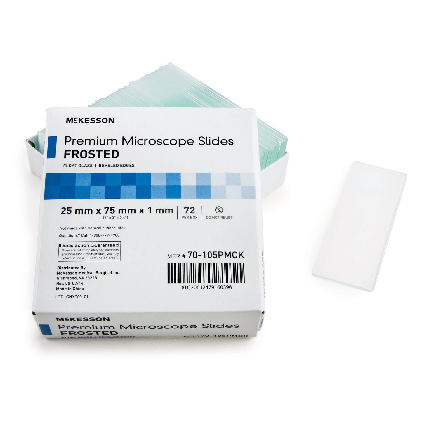 McKesson Premium Frosted Microscope Slide, 25 x 75 mm 70-105PMCK