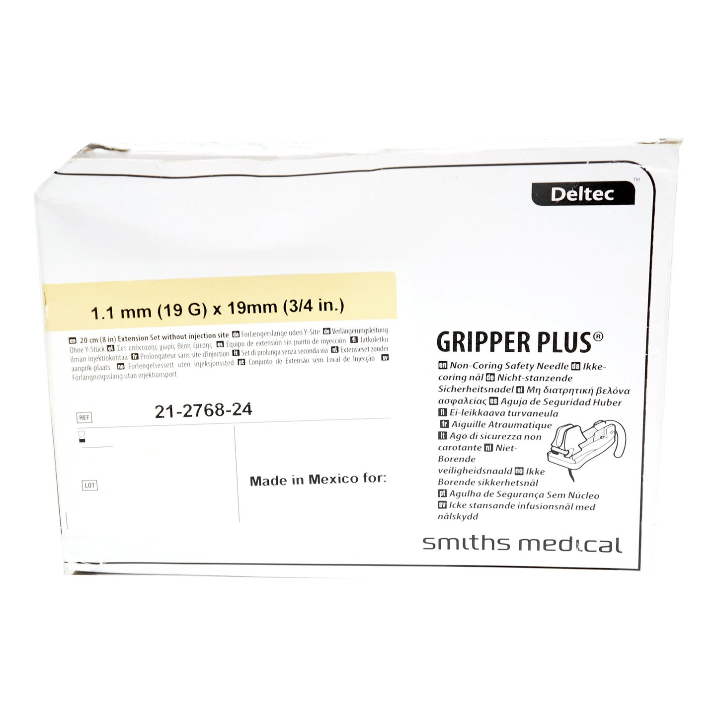 Smiths Medical ASD, Inc. Gripper Plus Huber Infusion Set 21-2768-24, Box of 12