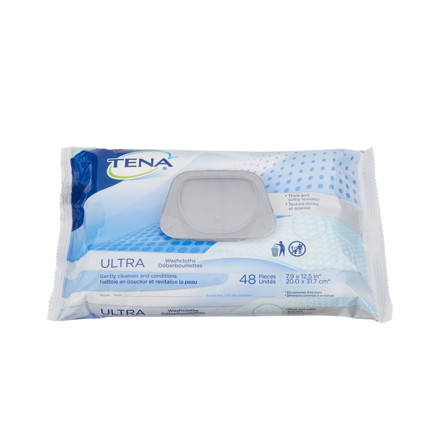 Tena® Ultra Washcloths, Disposable, Soft Pack 65720