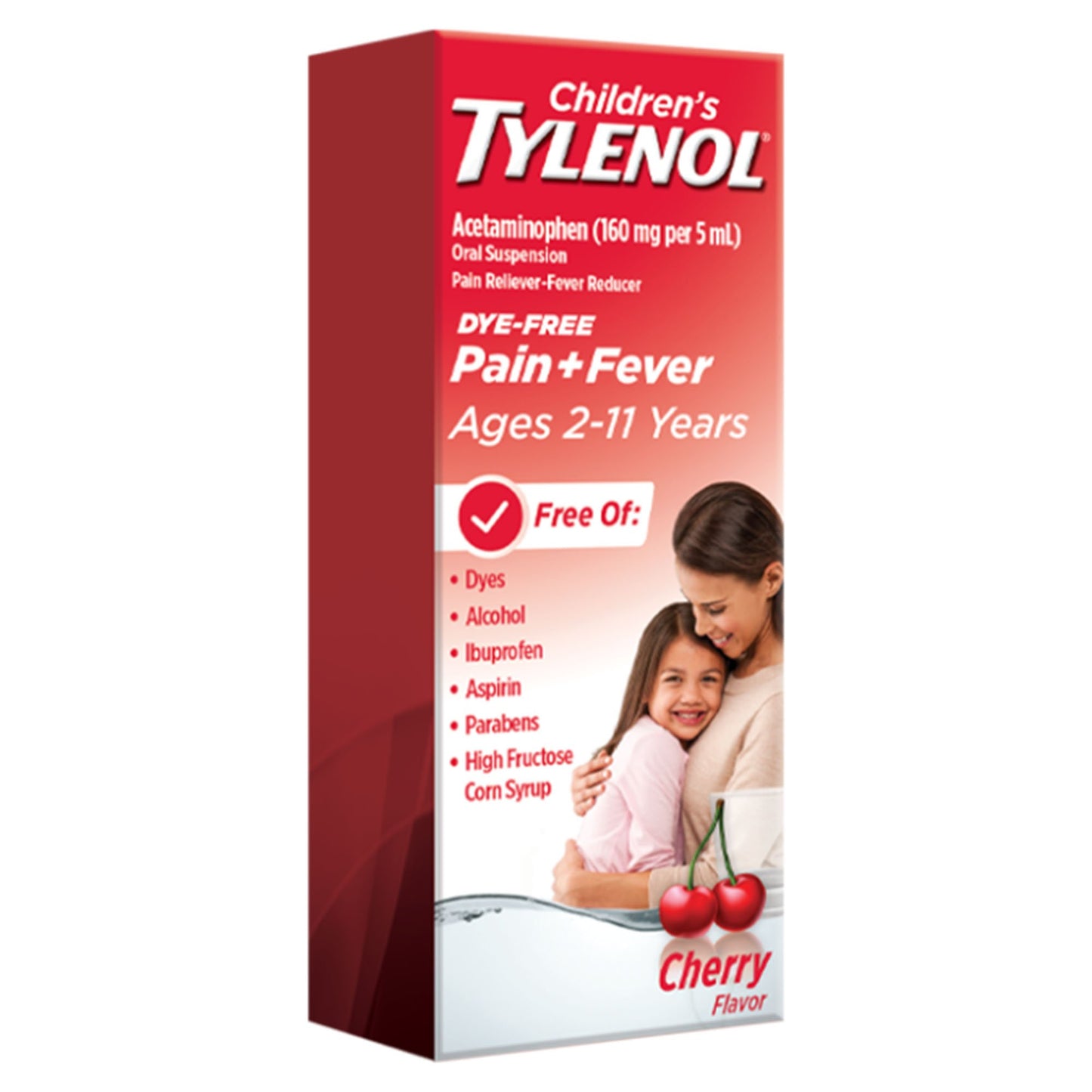 J & J Sales Tylenol Children's Pain + Fever Oral Suspension, Cherry Flavor 50580016604, 1 Each