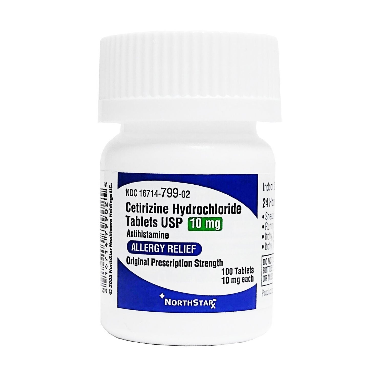 NorthStar Cetirizine HCl 10 mg Tablet 100 Tablets - 16714079902