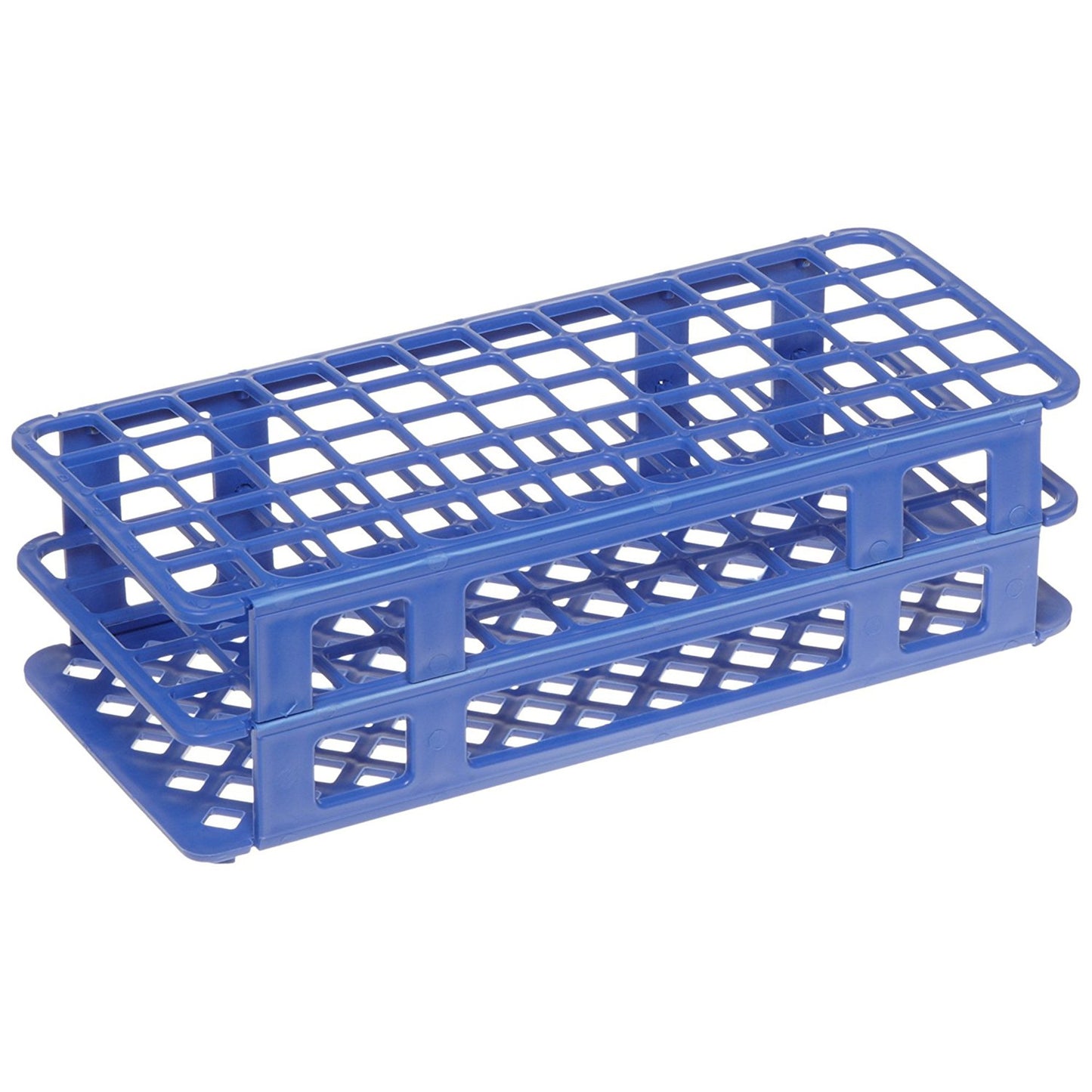 Fold and Snap Test Tube Rack 60 Place 5 to 15 mL Tube Size Blue 2-2/5 X 4-1/8 X 9-2/3 Inch - HS243077B