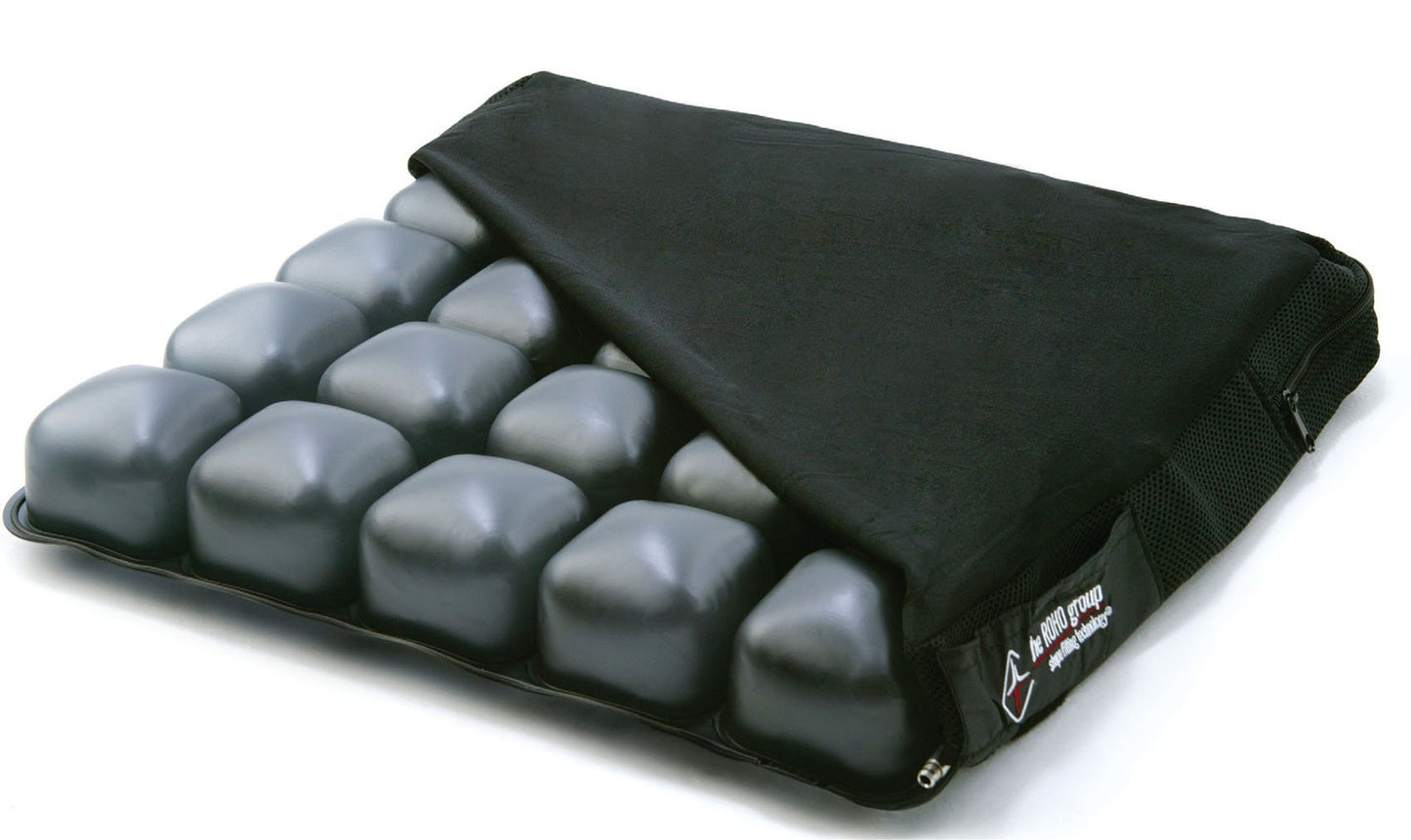 Crown Therapeutics ROHO Mosaic Seat Cushion, 18 in. W x 18 in. D, Foam, Black, Inflatable MOS1818CA, 1 Each