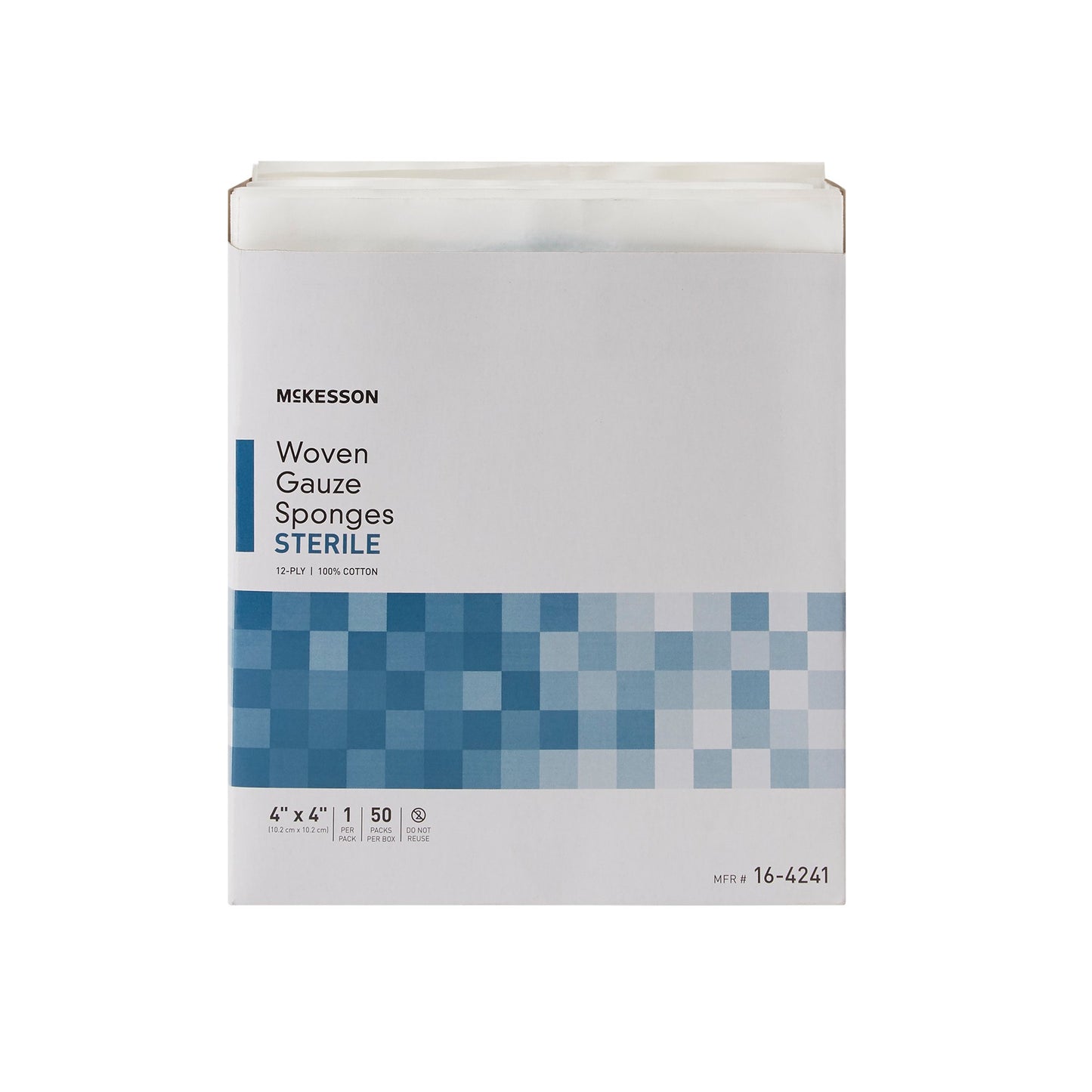 McKesson Sterile Gauze Sponge, 4 x 4 Inch, 12-Ply 16-4241