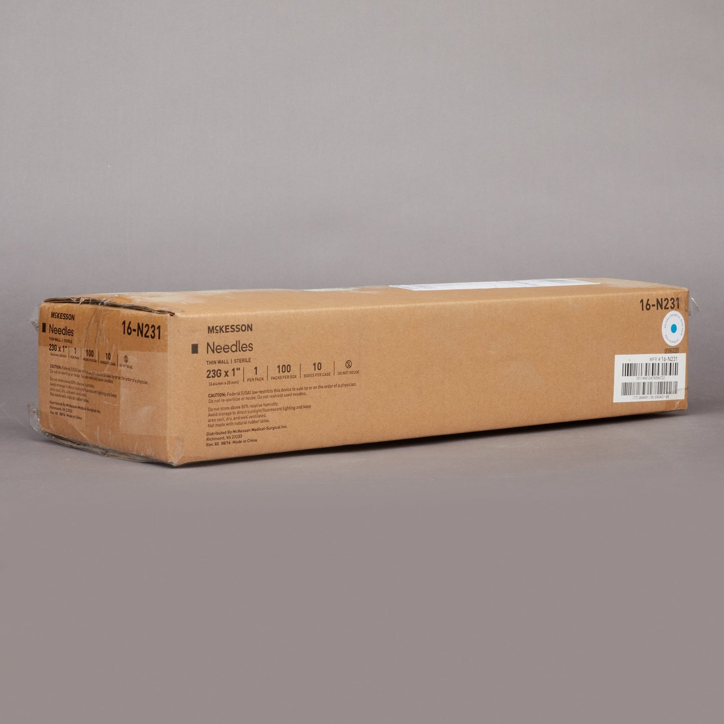 Hypodermic Needle McKesson 1 Inch Length 23 Gauge Thin Wall Without Safety - 16-N231