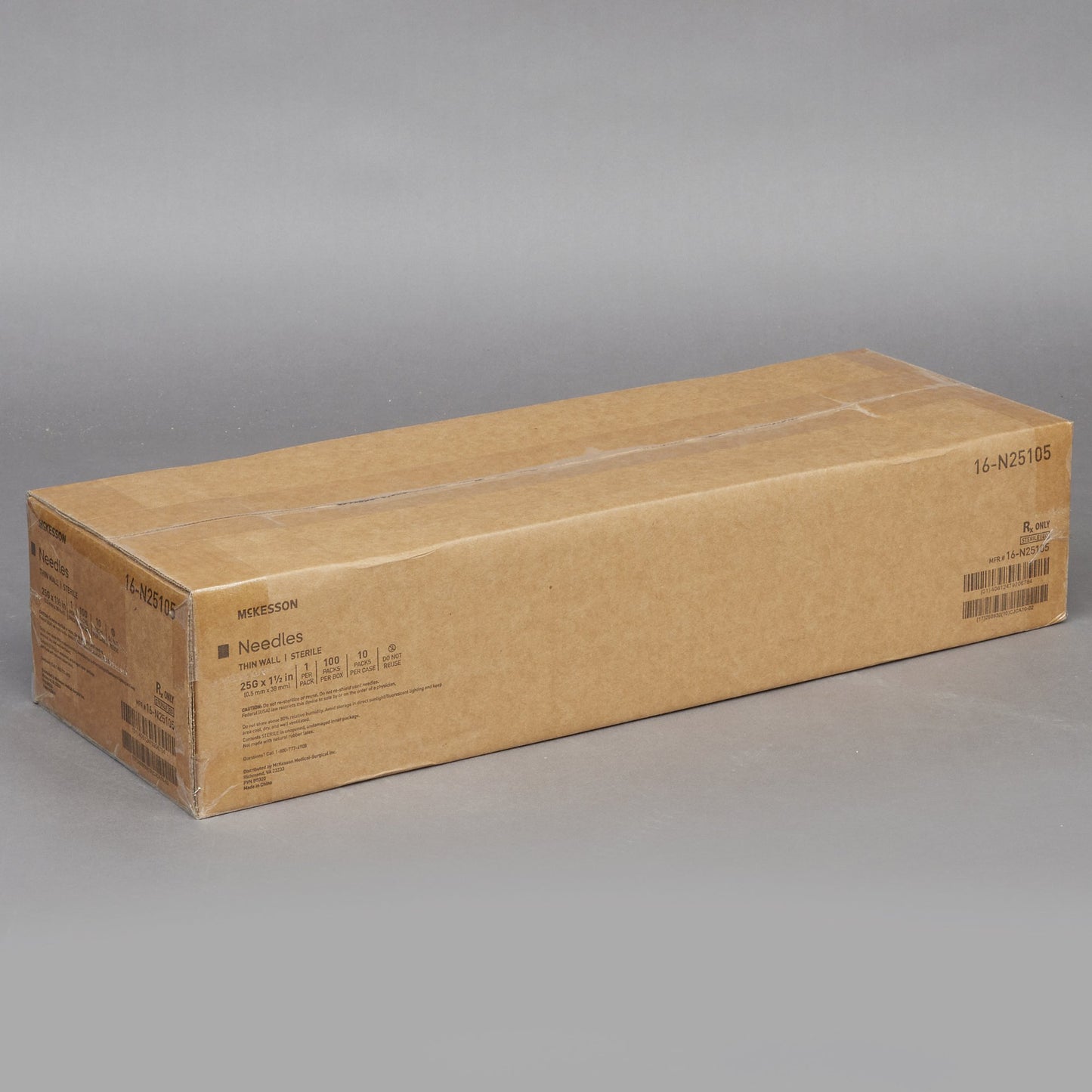 Hypodermic Needle McKesson 1-1/2 Inch Length 25 Gauge Thin Wall Without Safety - 16-N25105