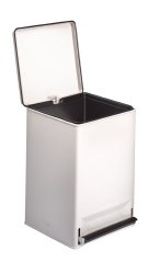 Trash Can McKesson 32 Quart / 8 gal. White Steel Square - 81-35266