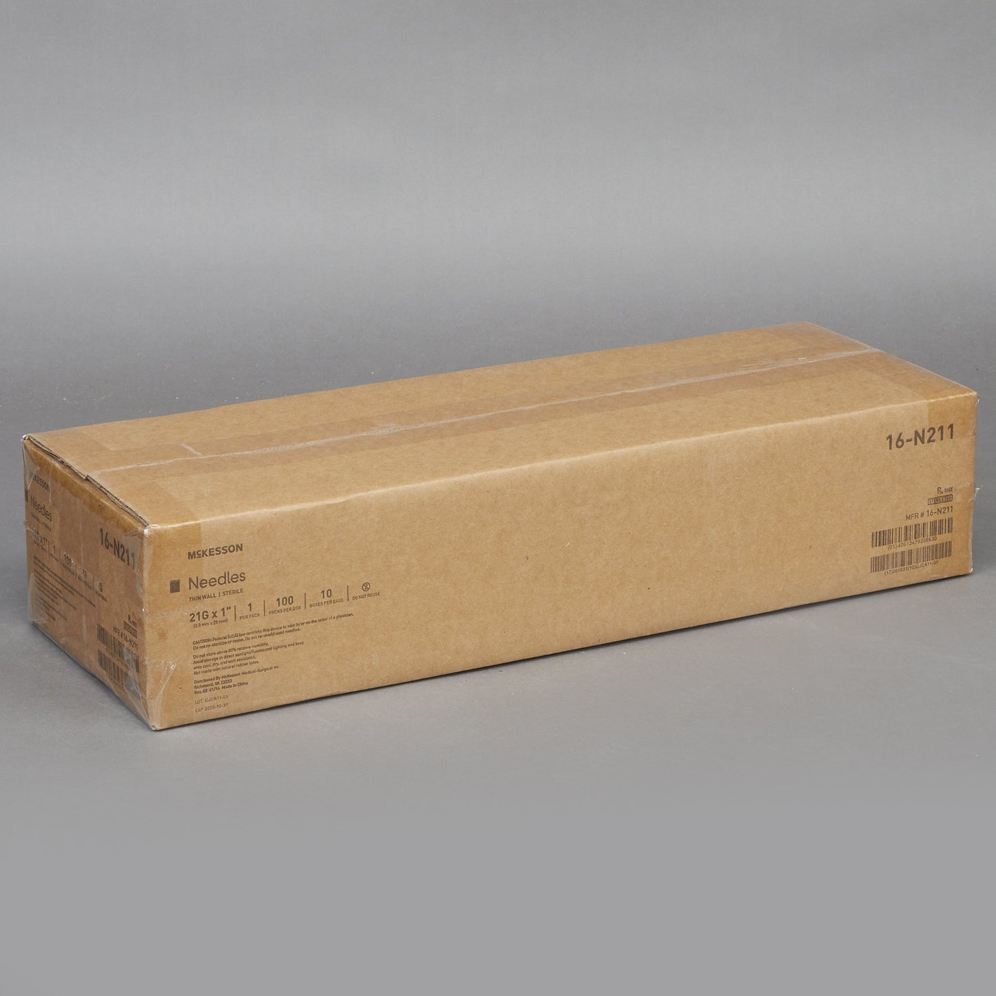 Hypodermic Needle McKesson 1 Inch Length 21 Gauge Thin Wall Without Safety - 16-N211