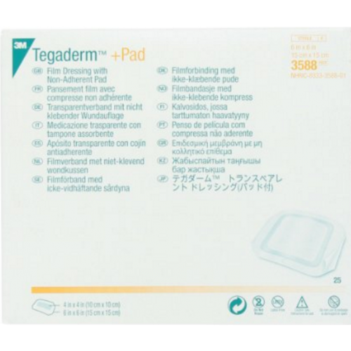 3M™ Tegaderm™ +Pad Film Dressing with Non-Adherent Pad - 3588 - Medsitis