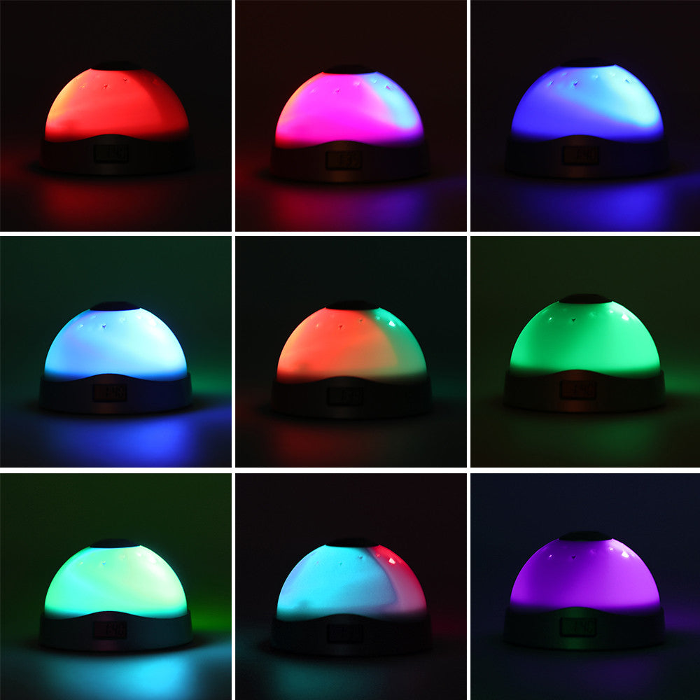 LED Table Lamp w/ Projector, Music, Alarm/Clock, Calendar & Thermostat - Medsitis