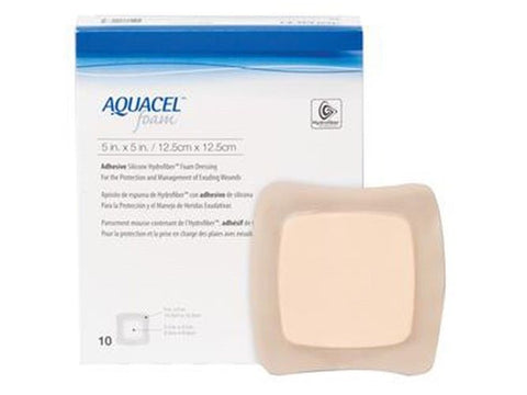 Aquacel® Adhesive Silicone Foam Dressing 5" x 5" Sterile - 420619 - Medsitis