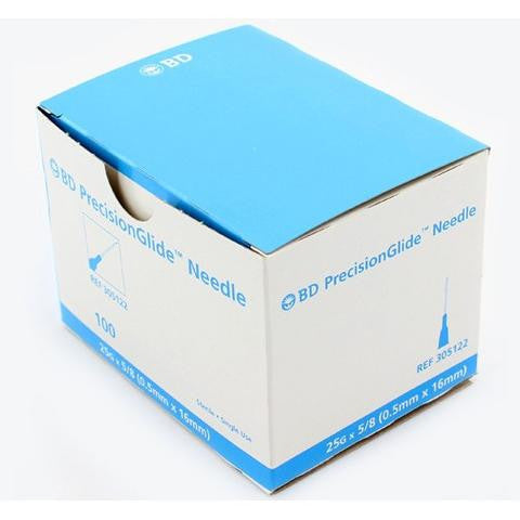 BD PrecisionGlide™ 25 G x 5/8" Hypodermic Needles - 305122 - Medsitis