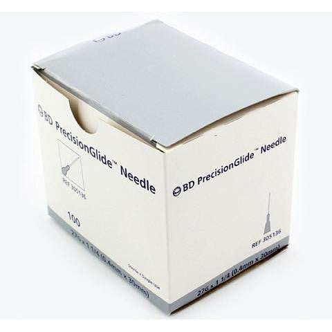 BD PrecisionGlide™ 27 G x 1-1/4" Hypodermic Needles - 305136 - Medsitis
