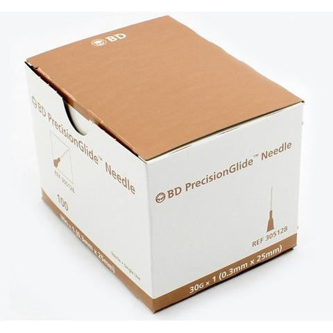 BD PrecisionGlide™ 30 G x 1" Hypodermic Needles - 305128 - Medsitis