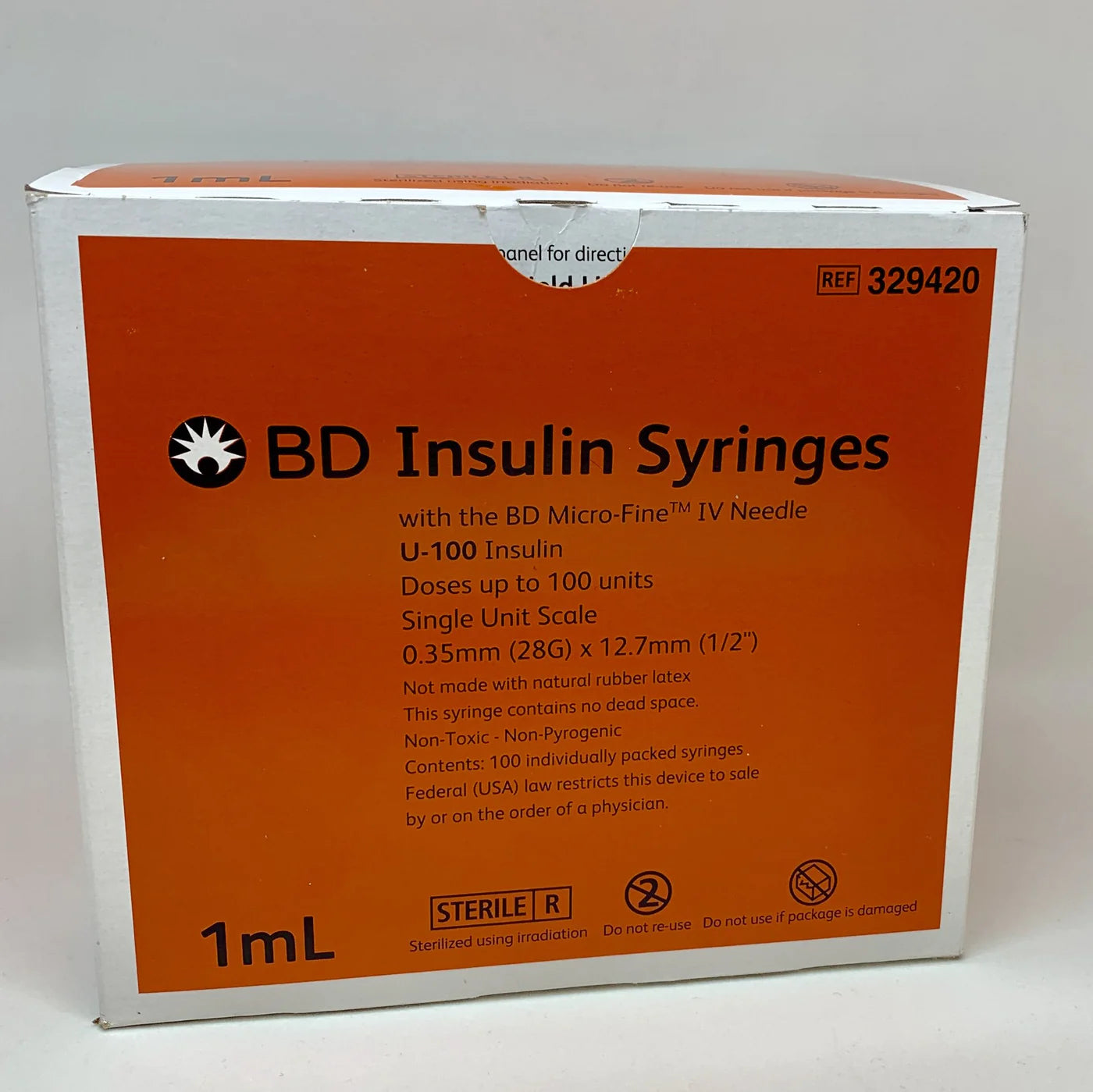 Ultra-Fine™ Standard Insulin Syringe with Needle NonSafety Regular Wall