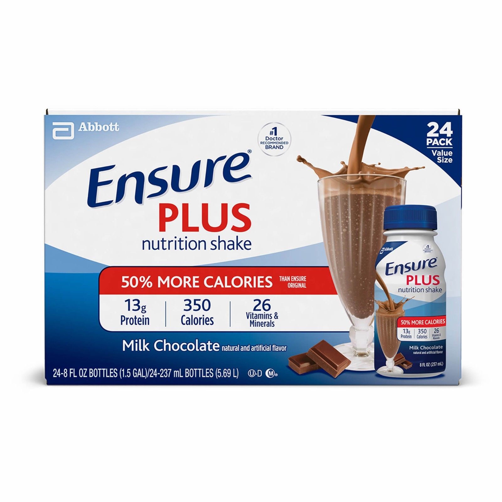 Ensure® Plus Nutrition Shake Milk Chocolate 8 oz. - 57266 - Medsitis