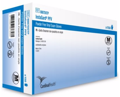 Instagard® Synthetic Powder Free Clear Vinyl Exam Gloves Medium - 8887DOTP - Medsitis