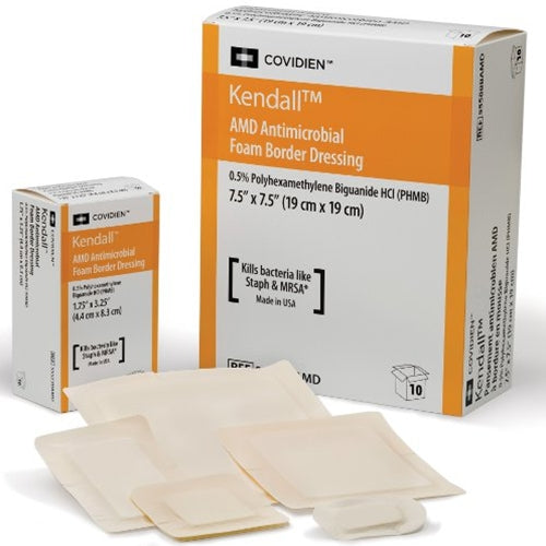 Kendall™ AMD Antimicrobial Foam Dressings 3" x 3" Fenestrated - 55535AMD - Medsitis