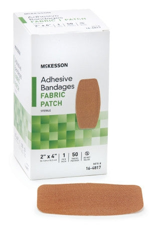 McKesson Adhesive Fabric Bandage Strips 2 x 4 - 16-4817 – Medsitis