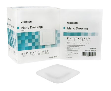 McKesson Adhesive Island Dressing 2" x 2" Sterile - 16-89022 - Medsitis