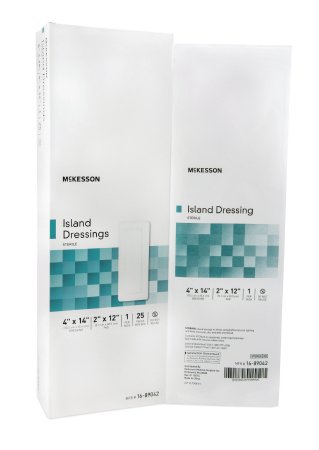 McKesson Adhesive Island Dressing 4" x 14" Sterile - 16-89042 - Medsitis