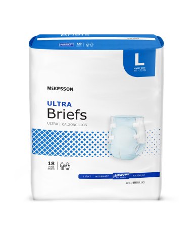 McKesson Adult Ultra Absorbant Disposable Incontinent Brief Large (44" - 58") | BRULLG - Medsitis