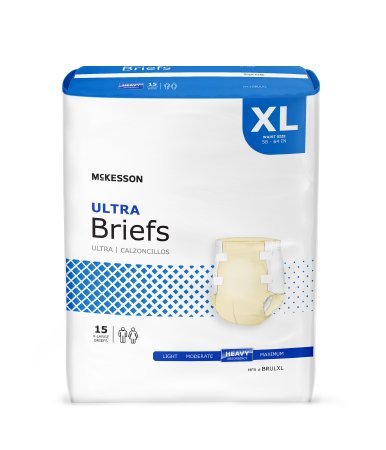 McKesson Adult Ultra Absorbant Disposable Incontinent Brief X-Large (59" - 64") | BRULXL - Medsitis