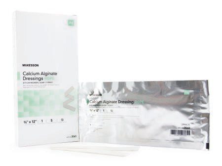 McKesson Calcium Alginate Dressing with Antimicrobial Silver 3/4" x 12" (Rope) - 3560 - Medsitis