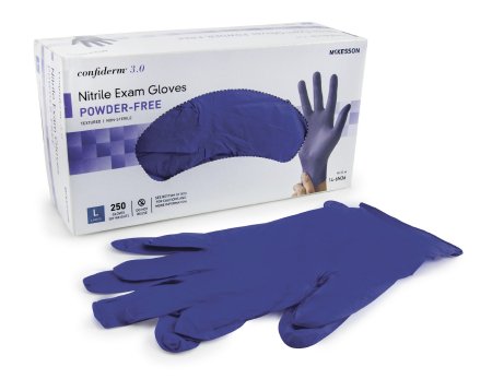 McKesson Confiderm® 3.0 Nitrile Exam Gloves Powder-free Large - 14-6N36 - Medsitis