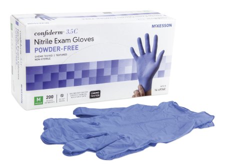 Confiderm® 3.5C Chemo-Rated Nitrile PF Exam Gloves M - 14-6976C - Medsitis