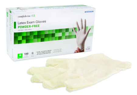 McKesson Confiderm® CL Latex Exam Gloves Medium - 14-426 - Medsitis