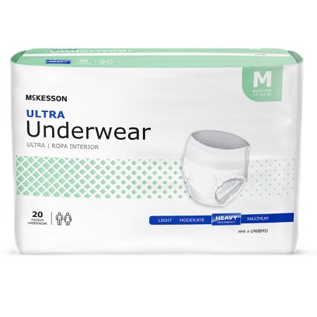 McKesson Disposable Adult Pull-On Protective Underwear (Medium) UWBMD - Ultra Absorbent