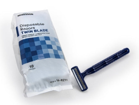 McKesson Disposable Twin Blade Razor with Strip - Medsitis