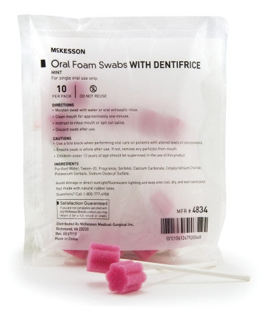 McKesson Foam Oral Swab-stick - Medsitis