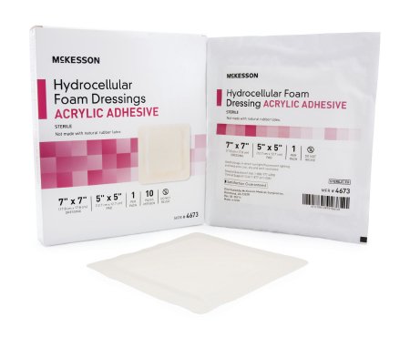 McKesson Hydrocellular Acrylic Adhesive Foam Dressing - Sterile - Medsitis