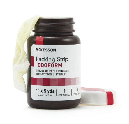 McKesson Iodoform Cotton Packing Strips - 1" x 5 yds - 61-59345 - Medsitis