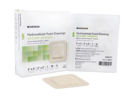 McKesson Hydrocellular Foam Dressing with Silicone Adhesive - Medsitis