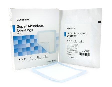 McKesson Sterile Super Absorbent Dressings 4" x 5" - 61-89545 - Medsitis