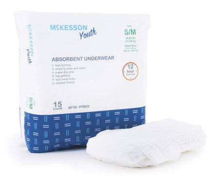 McKesson Youth Disposable Underwear 12 hr. Protection - YP – Medsitis