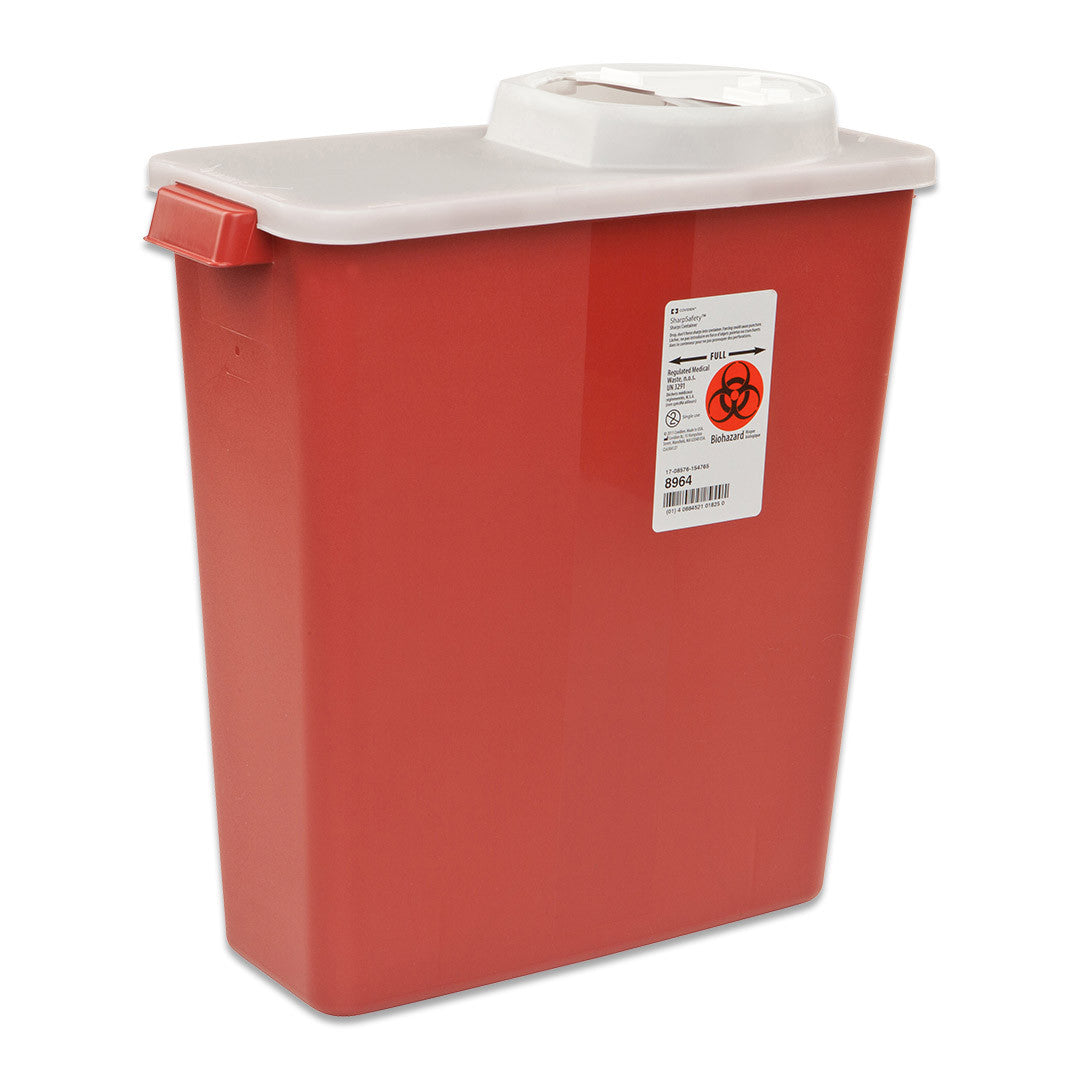 Covidien Multi-Purpose Container w/ Rotor Opening & Hinged Lid - 8527R - Medsitis