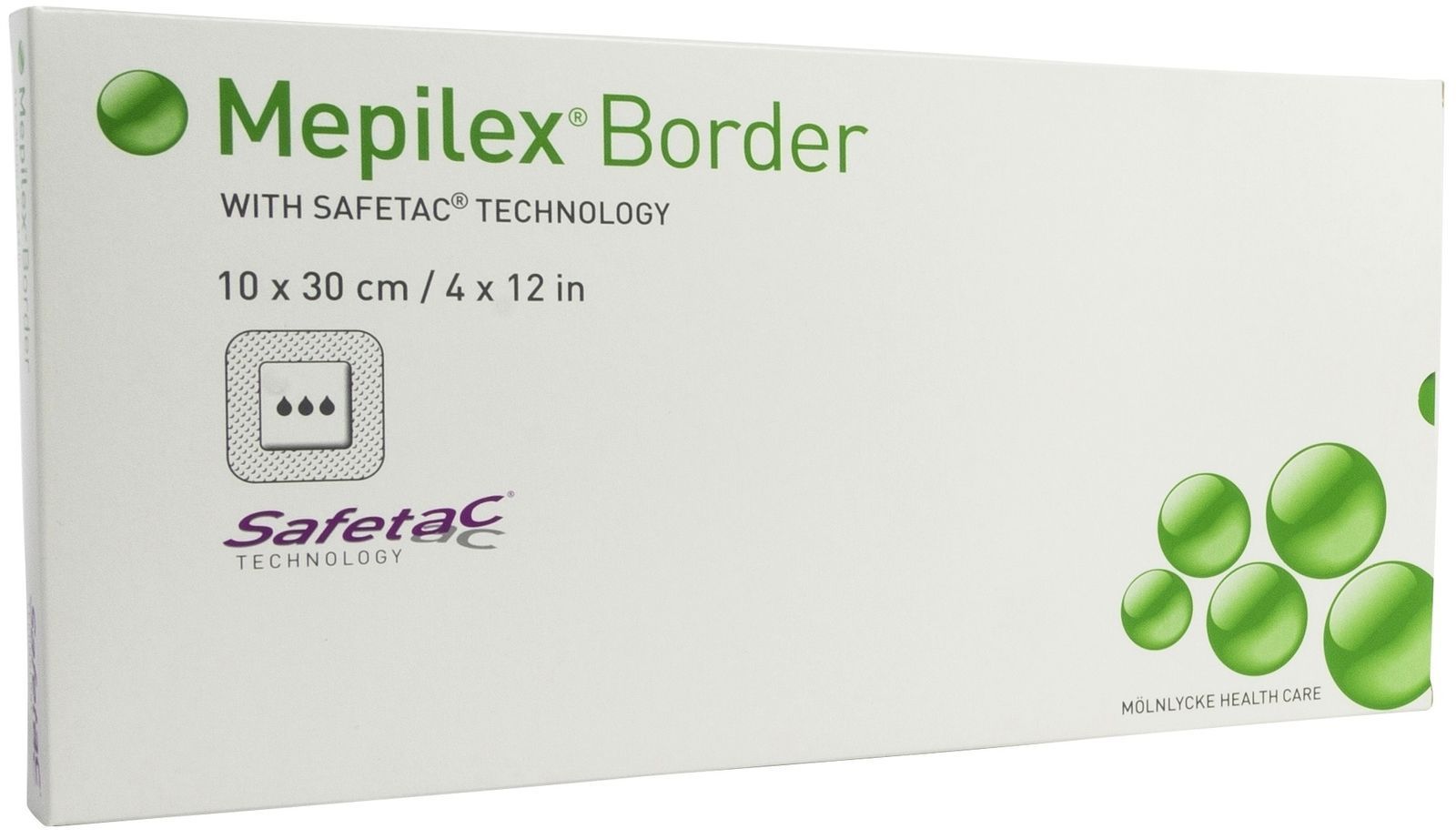 Mepilex Border Flex - Self-Adherent Soft Silicone Foam Dressing, 4 Inches x  4 Inches, Tan, Sterile, 5 Count 