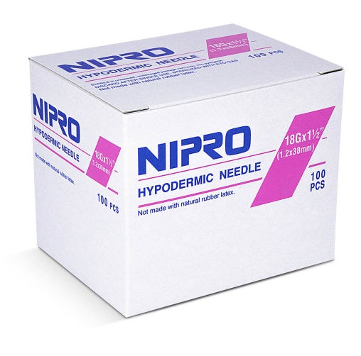 Nipro Flomax Hypodermic Needles 18G x 1-1/2" - AH+1838 - Medsitis