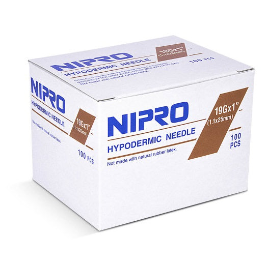 Nipro Flomax Hypodermic Needles 19G x 1" - AH+1925 - Medsitis