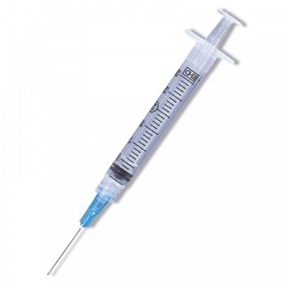 3ml Syringe with Needle - 23G, 1 Needle 50-Pack