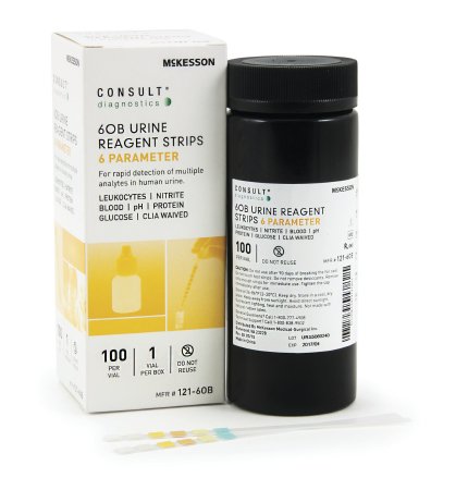 Consult® Urinalysis Reagent 6OB Test Strips - 121-6OB - Medsitis
