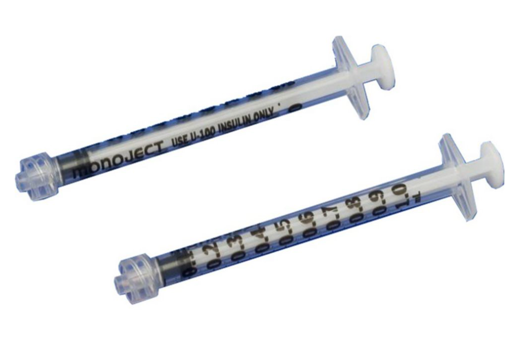 Monoject Oral Medication Syringe 1 mL, Clear (100 Count)